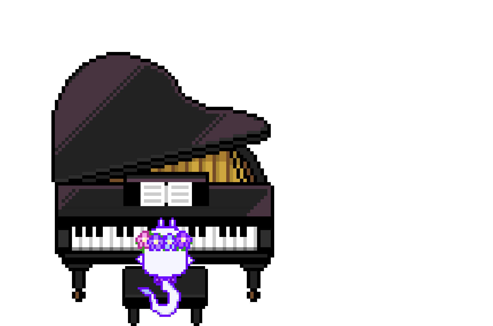 Skye playing piano